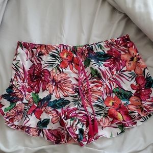 Pajama Summer Shorts Floral Tropical Small